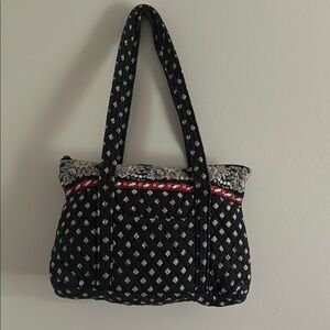 Vera Bradley  Black Quilted Bag GUC